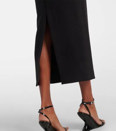 Roland Mouret Contrast-panel Midi Dress In Schwarz