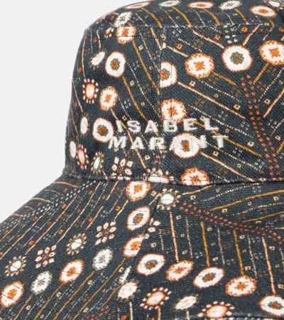 Isabel Marant Delya Denim Bucket Hat In Black