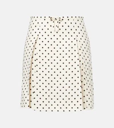 Valentino Polka Dot-print Mini Skirt In White