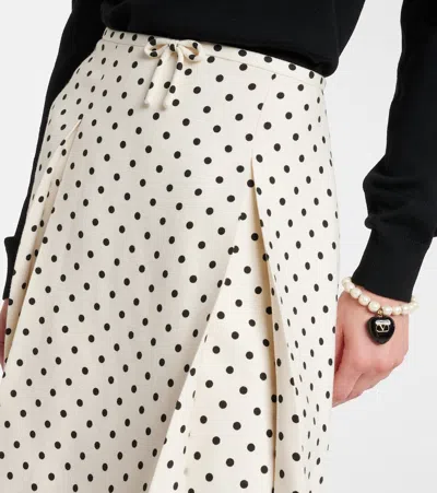 Valentino Polka Dot-print Mini Skirt In White