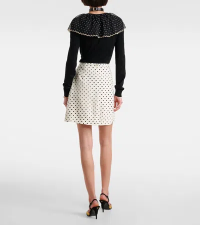 Valentino Polka Dot-print Mini Skirt In White