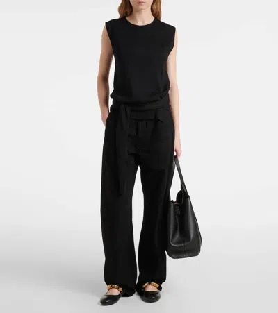 Tod's Leather Ballet Flats In Black