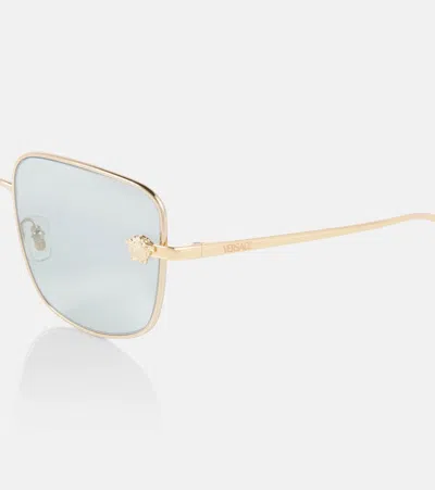 Versace Medusa Square Sunglasses In Gold