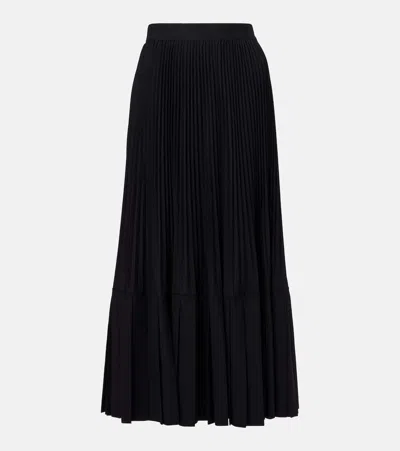Junya Watanabe Wool Flared Tiered Midi Skirt In Black