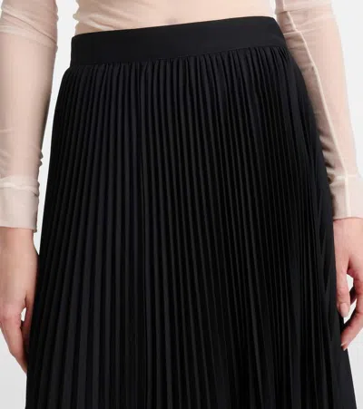 Junya Watanabe Wool Flared Tiered Midi Skirt In Black