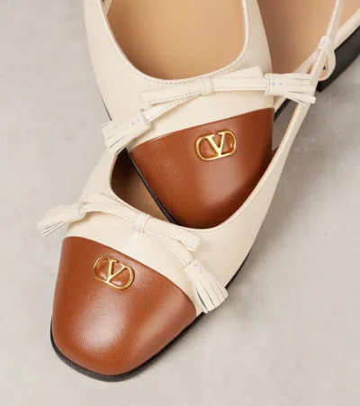 Valentino Slingback Ballerina 25mmm In Neutral