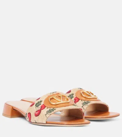 Valentino Slide Sandal "vlogo Signature" In Multi