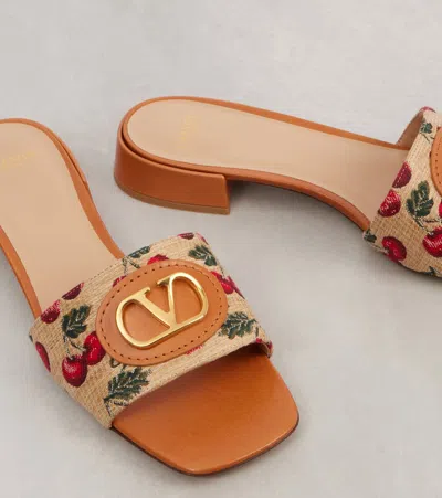 Valentino Slide Sandal "vlogo Signature" In Multi