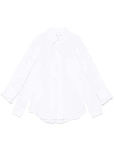 Comme Des Garçons Long Sleeve Shirt In White