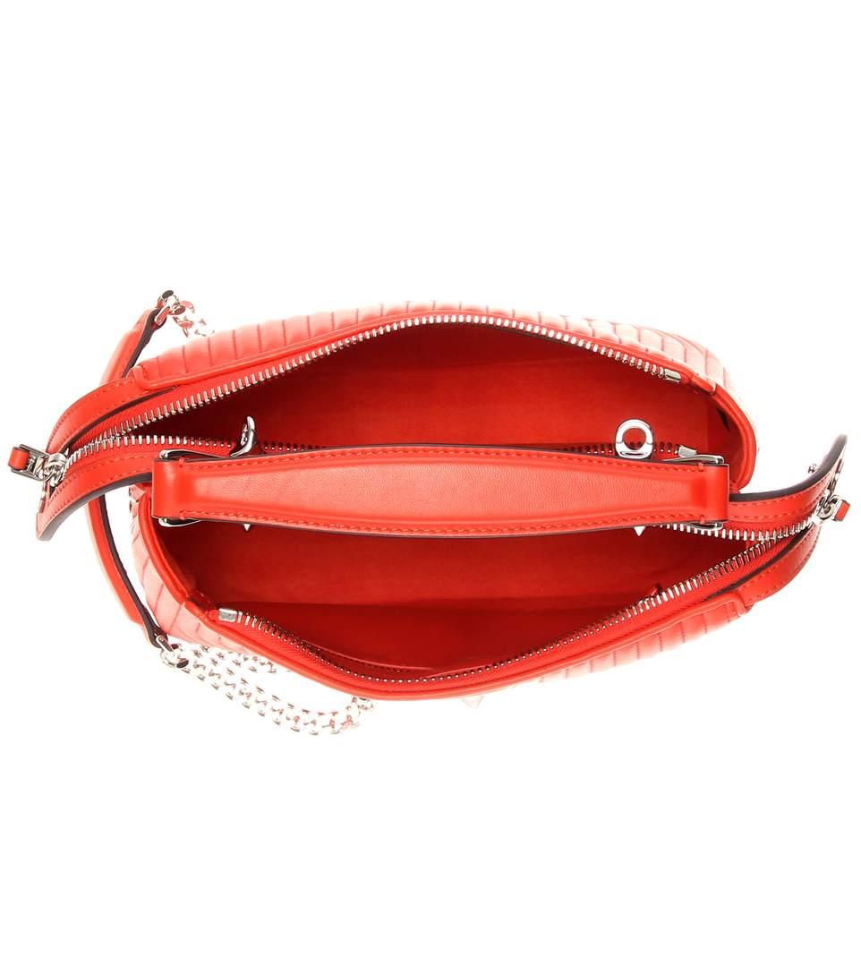 Fendi Dotcom Click Small Leather Shoulder Bag In Poppy | ModeSens