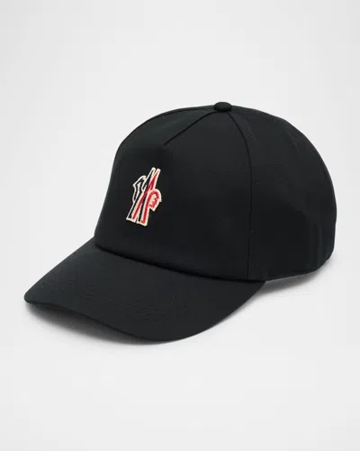 Moncler Grenoble Branded Baseball Cap In Black