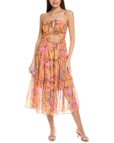 Jl Luxe Halter Maxi Dress In Orange