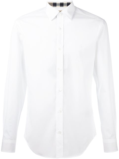 Burberry Slim Fit Double-cuff Cotton Dress Shirt In White | ModeSens