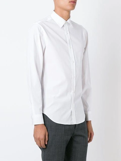 Shop Burberry Stretch Cotton Poplin Shirt In White