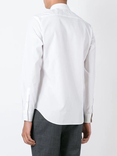 Shop Burberry Stretch Cotton Poplin Shirt In White