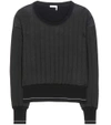 CHLOÉ QUILTED WOOL-BLEND SWEATER,P00194695-2