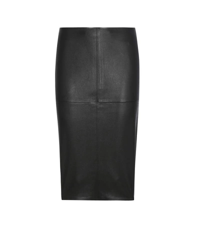 By Malene Birger Floridia Leather Pencil Skirt In Llack