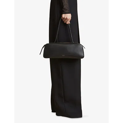 Khaite Hold All String Small Square Bauletto Shoulder Bag Shoulder Bags Black In Black