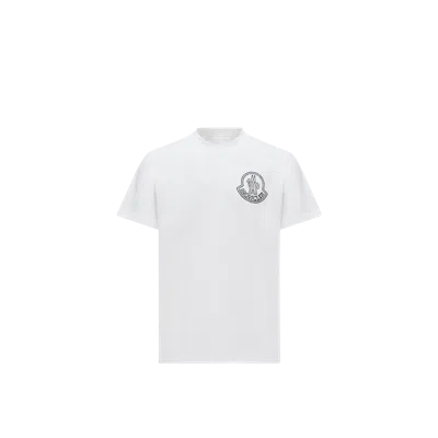 Moncler Men Cotton Pack Of Three Logo Patch T-shirts In White