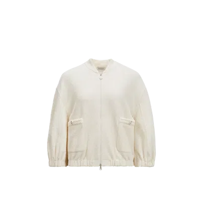 Moncler Cardigan Zippé 2-en-1 En Bouclé In ホワイト
