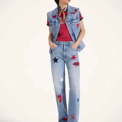 La Doublej The Maven Sneak Jeans In Star Of The Show Blue