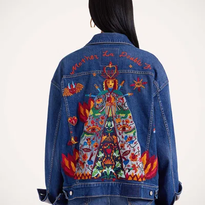 La Doublej The Drop It Drifter Jacket In Always On Top Blue