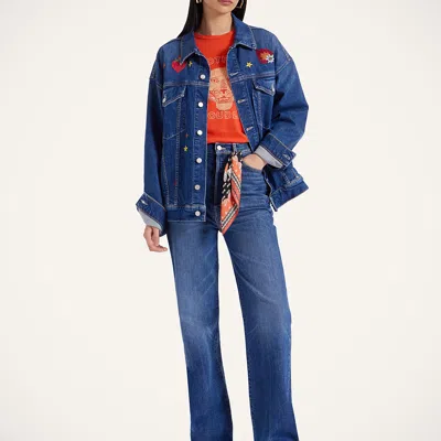 La Doublej The Drop It Drifter Jacket In Always On Top Blue