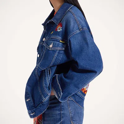 La Doublej The Drop It Drifter Jacket In Always On Top Blue