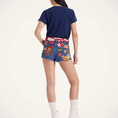 La Doublej The Dodger Short Fray Shorts In Patch It Up Blue