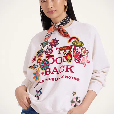 La Doublej The Biggie Concert Sweatshirt In Patch It Up White