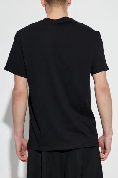 Alexander Mcqueen Logo Lettering Crewneck T-shirt In Black