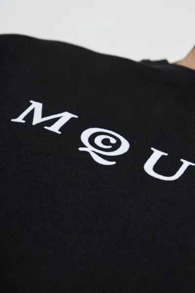 Alexander Mcqueen Logo Lettering Crewneck T-shirt In Black