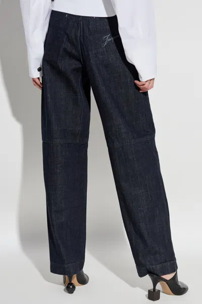 Jacquemus Women's Le Cargo De-nîmes Jean In Navy