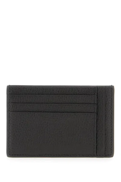 Gucci Black Leather Card Holder In Black