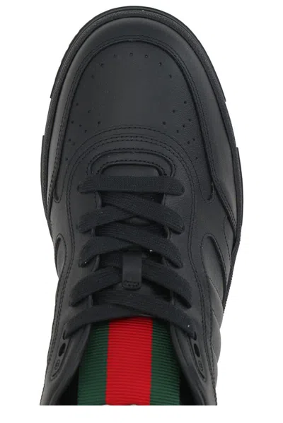 Gucci Re-web Sneakers In Black