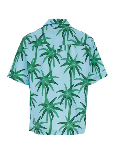 Jacquemus Floral-print Shirt In Blue