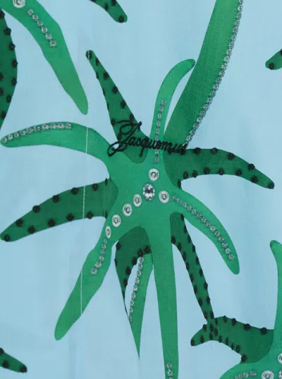 Jacquemus Floral-print Shirt In Blue