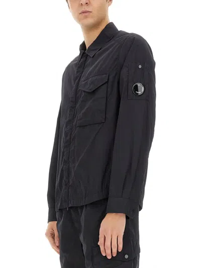 C.p. Company C.p.company Jacket With Gabardine In Blue