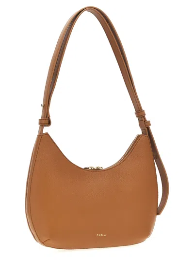 Furla Small Goccia Shoulder Bag In Brown