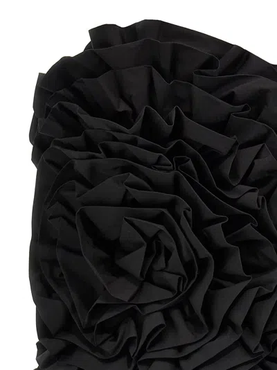 Rotate Birger Christensen Rotate Big Flower Mini Dress In Black