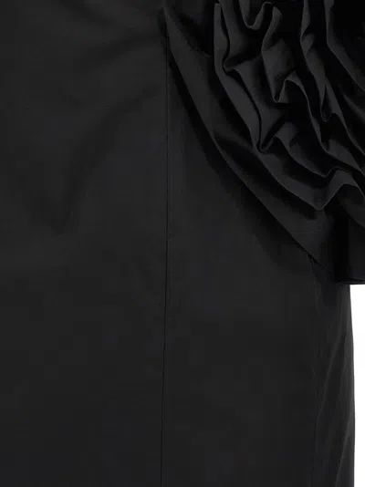 Rotate Birger Christensen Rotate Big Flower Mini Dress In Black