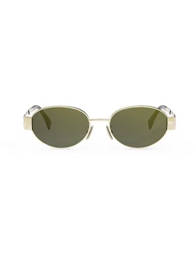 Celine Cl40235u Metal Triomphe 30n Gold Sunglasses