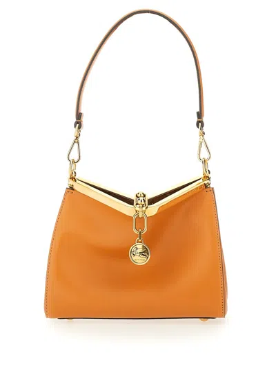 Etro Women's Vela Leather Shoulder Bag In Orange