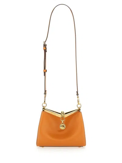 Etro Women's Vela Leather Shoulder Bag In Orange