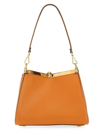 Etro Women's Vela Leather Shoulder Bag In Orange