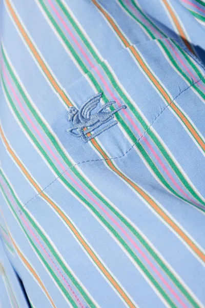 Etro Knotted Button-up Striped Shirt In Multicolor