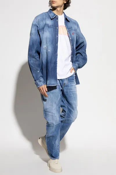 Dsquared2 Jeans In Azzurro Lavato