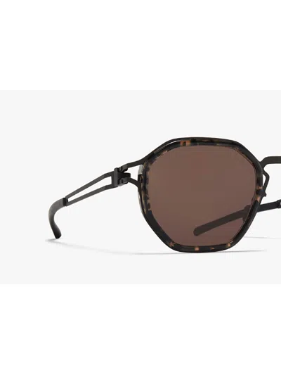Mykita Gia Geometric-frame Sunglasses In Black