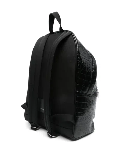 Saint Laurent Leather Coco Backpack In Black