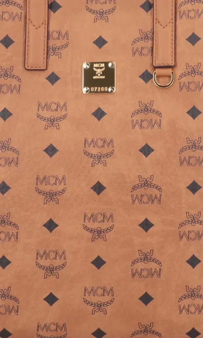 Mcm Aren Monogram Print Medium Tote Bag In Pink